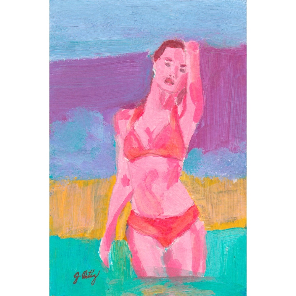 Original Painting Acrylic on Watercolor Paper